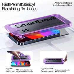 2 Ecran Protecteur Verre + Gabarit Pose pour iPhone, Smartphone: iPhone 15 Pro Max