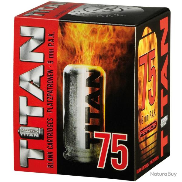 Cartouches a blanc Titan 9mm P.A.K (Calibre: 9mm PAK)