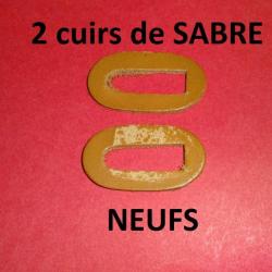 2 cuirs NEUFS cravates de sabre modèle inconnue ORIGINE - VENDU PAR JEPERCUTE (D23E16)