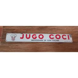Plaque émaillée bombée originale JUGO COCI
