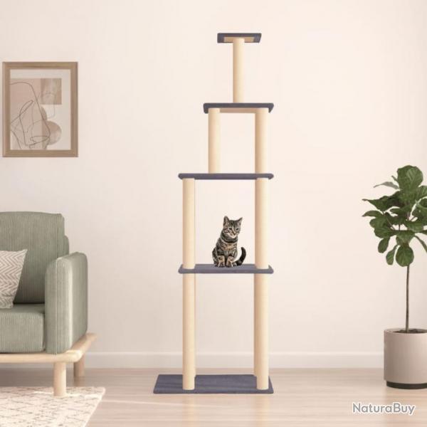 Arbre  chat avec griffoirs en sisal gris fonc 183 cm