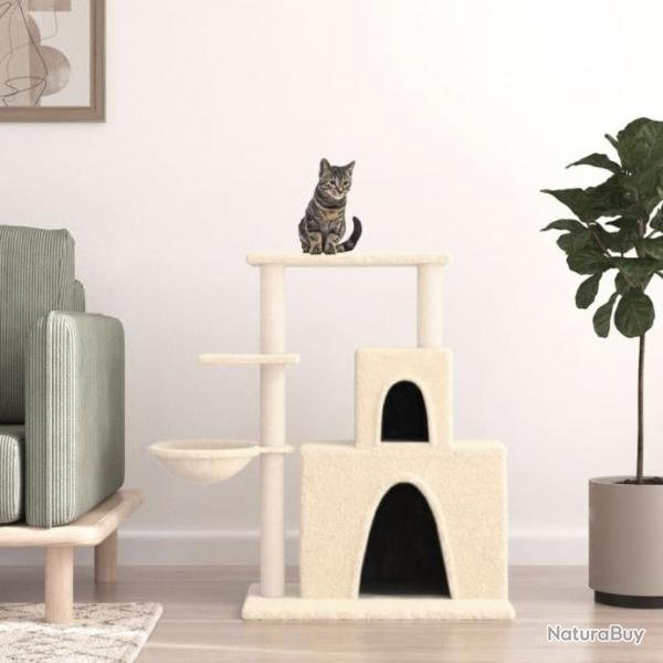 Arbre  chat avec griffoirs en sisal Crme 83 cm