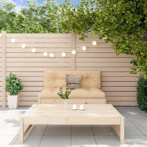 Salon de jardin 2 pcs avec coussins bois massif