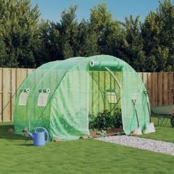 Serre avec cadre en acier vert 6 m² 3x2x2 m