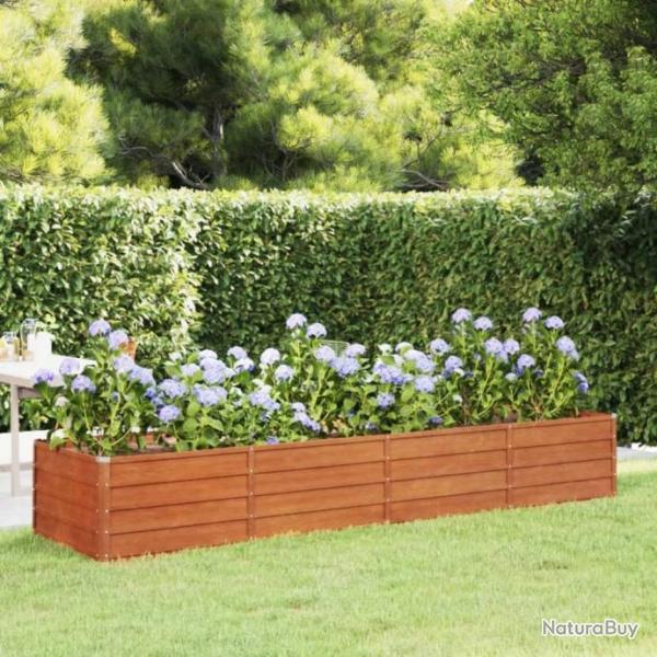 Lit surlev de jardin rouill 320x80x45 cm acier corten