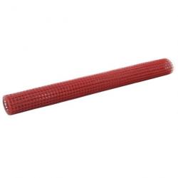 Grillage Acier avec revêtement en PVC 10x1,5 m Rouge