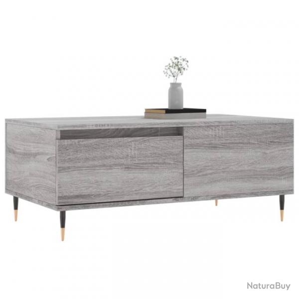 Table basse Sonoma gris 90x50x36,5 cm Bois d'ingnierie