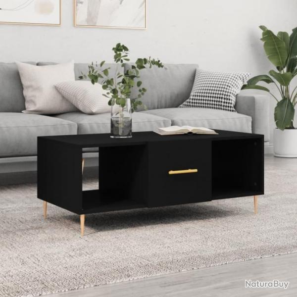 Table basse noir 102x50x40 cm bois d'ingnierie