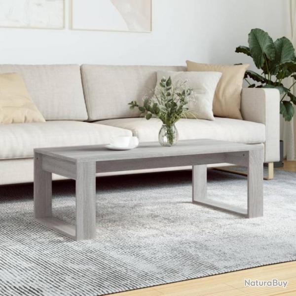 Table basse sonoma gris 102x50x35 cm bois d'ingnierie