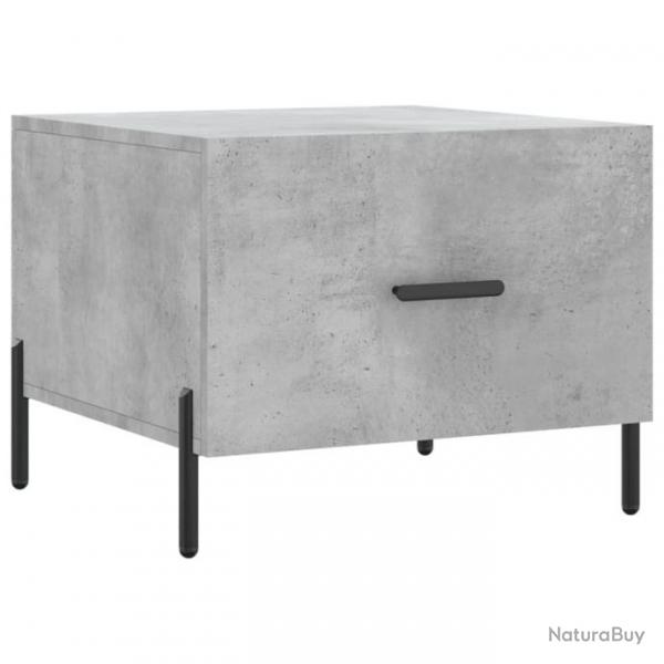 Table basse gris bton 50x50x40 cm bois d'ingnierie