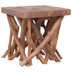 Table basse en rondin 40x40x40 cm Bois solide