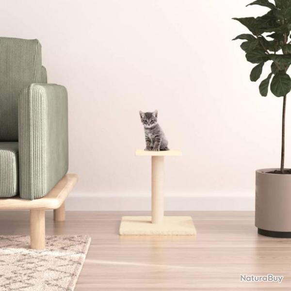 Arbre  chat avec plate-forme crme 38 cm