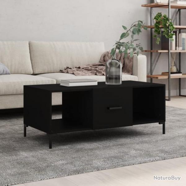 Table basse noir 102x50x40 cm bois d'ingnierie