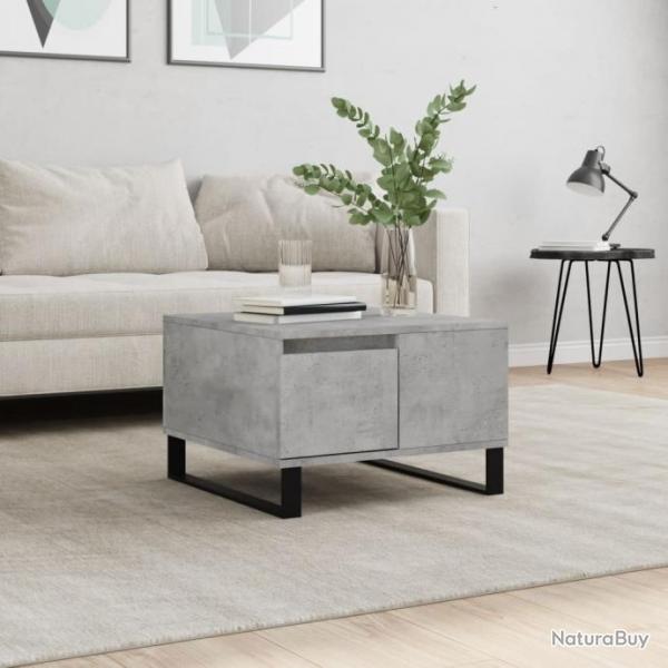 Table basse gris bton 55x55x36,5 cm bois d'ingnierie