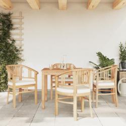 Ensemble à dîner de jardin 5 pcs Bois de teck massif