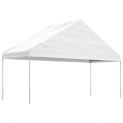 Belvédère avec toit blanc 5,88x2,23x3,75 m polyéthylène