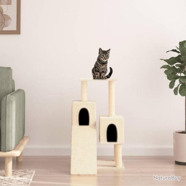 Arbre  chat avec griffoirs en sisal Crme 82 cm