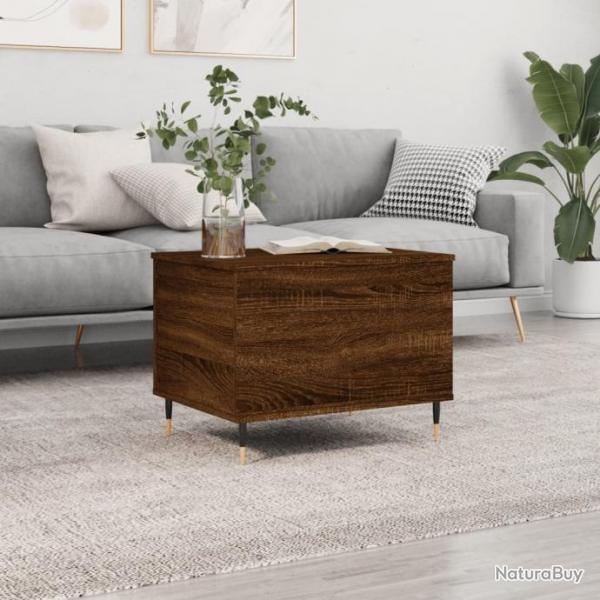 Table basse Chne marron 60x44,5x45 cm Bois d'ingnierie