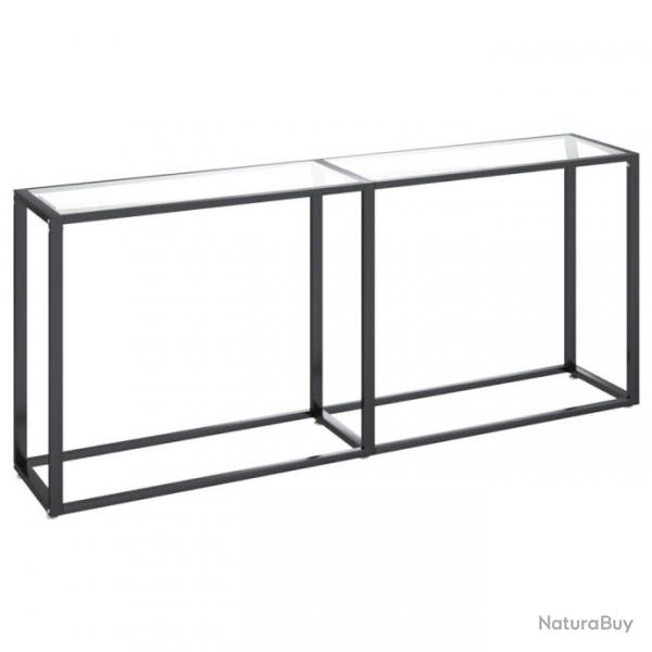 Table console Transparent 180x35x75,5 cm Verre tremp