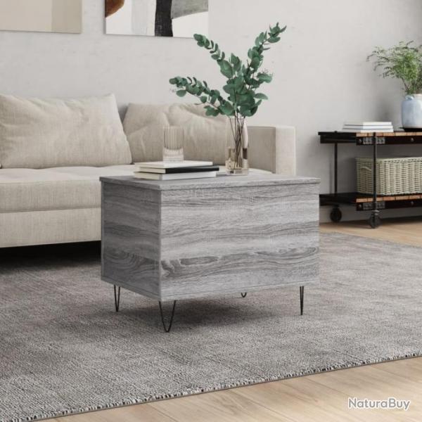 Table basse Sonoma gris 60x44,5x45 cm Bois d'ingnierie