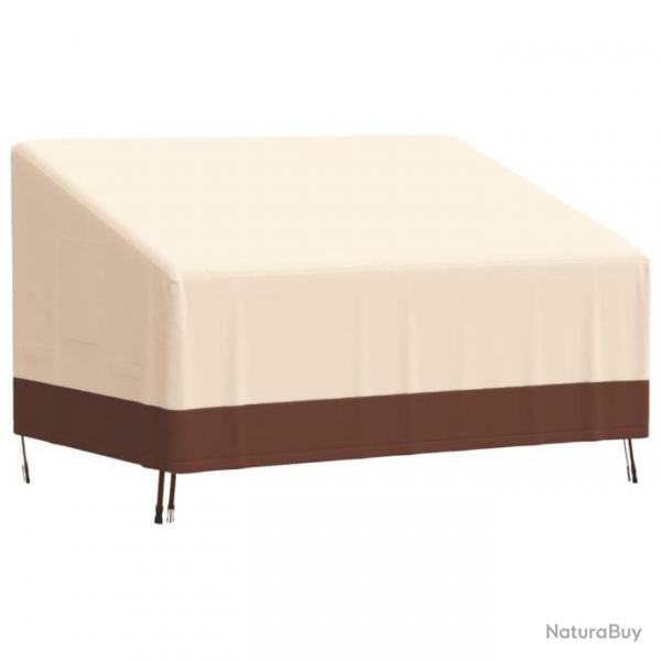 Housse de banc 2 places beige 137x97x48/74 cm oxford 600D