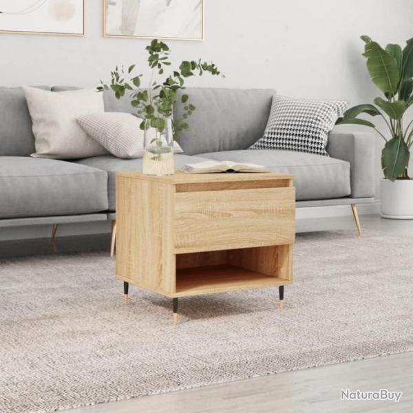 Table basse chne sonoma 50x46x50 cm bois d'ingnierie