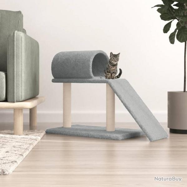 Arbres  chat avec tunnel et chelle gris clair 55,5 cm