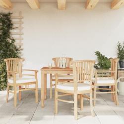 Ensemble à dîner de jardin 5 pcs Bois de teck massif