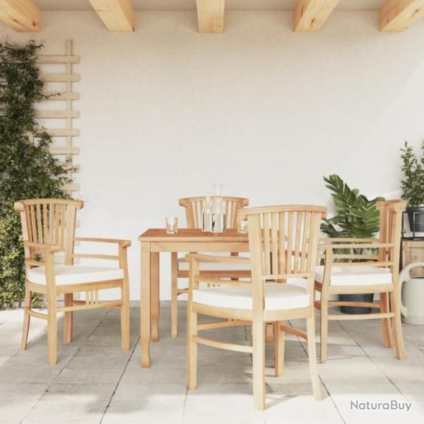 Ensemble  dner de jardin 5 pcs Bois de teck massif