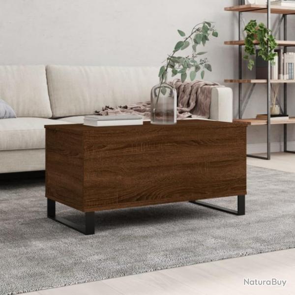 Table basse Chne marron 90x44,5x45 cm Bois d'ingnierie