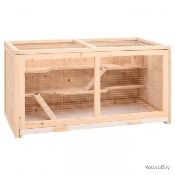 Cage  hamster 89,5x45x45 cm bois massif de sapin