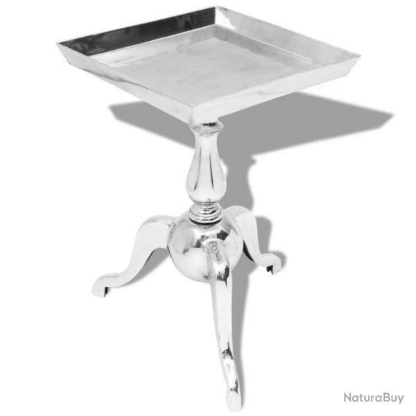 Table auxiliaire carre Aluminium Argent