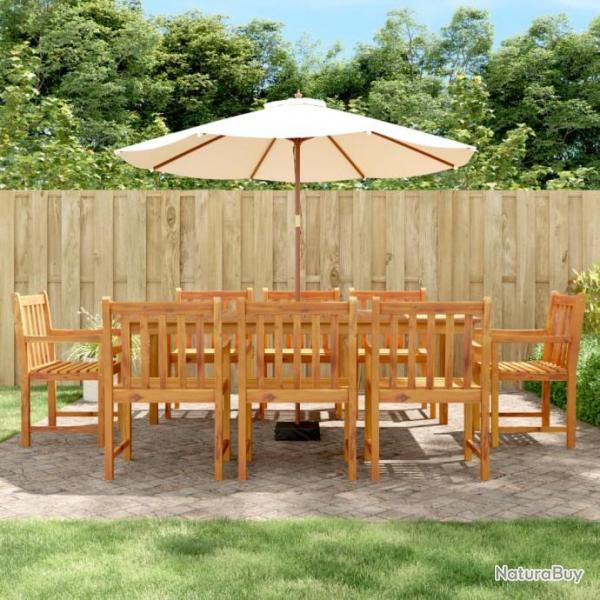 Chaises de jardin lot de 8 56x55,5x90 bois massif d'acacia