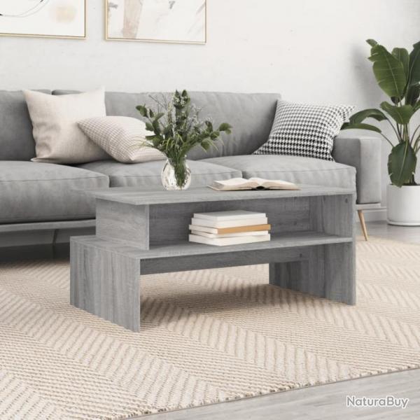 Table basse sonoma gris 90x55x42,5 cm bois d'ingnierie