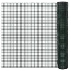 Grillage Acier galvanisé et revêtement en PVC 10 x 1 m Vert