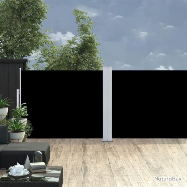 Auvent latral rtractable Noir 140 x 1000 cm