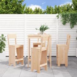 bar de jardin 5 pcs bois de pin massif