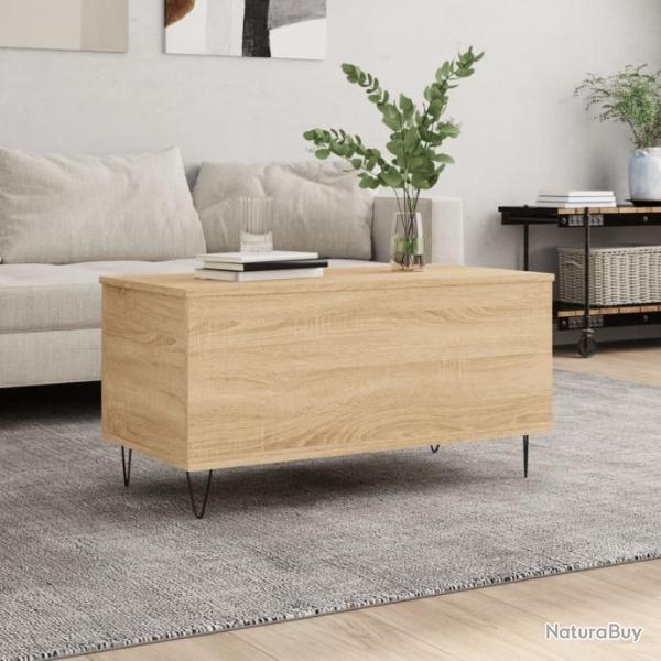 Table basse Chne sonoma 90x44,5x45 cm Bois d'ingnierie