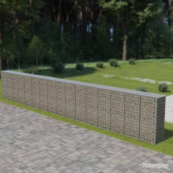 Mur  gabion avec couvercles Acier galvanis 900 x 50 x 150 cm