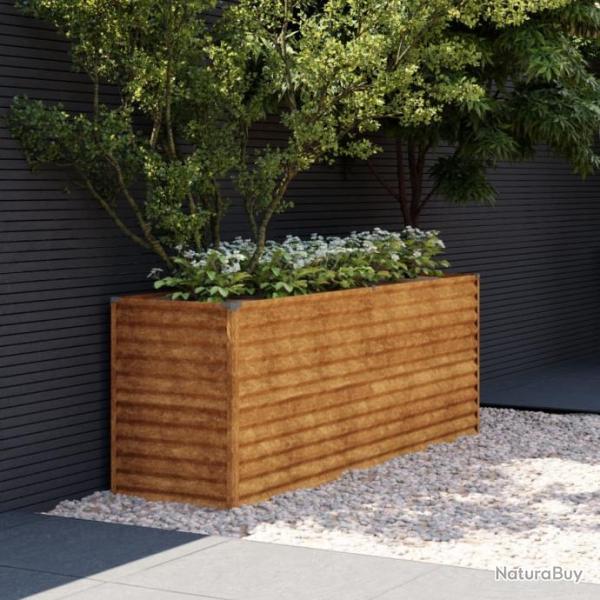 Lit surlev de jardin 196x50x69 cm acier corten