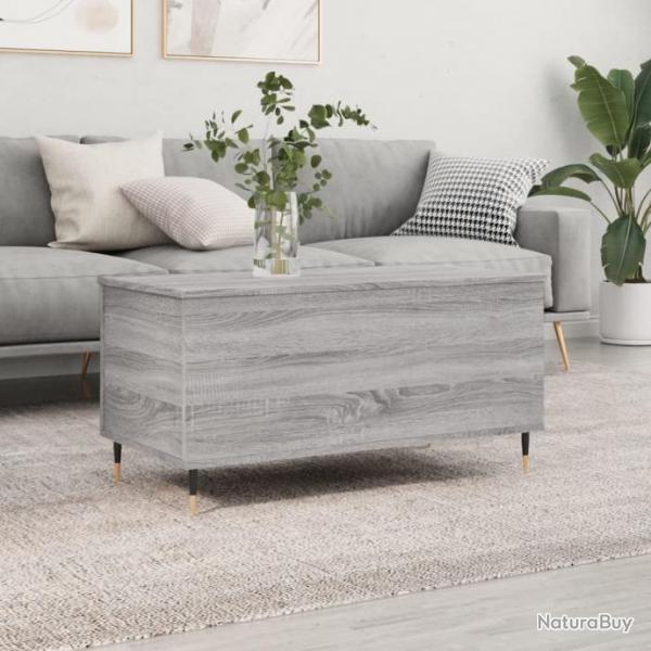 Table basse Sonoma gris 90x44,5x45 cm Bois d'ingnierie