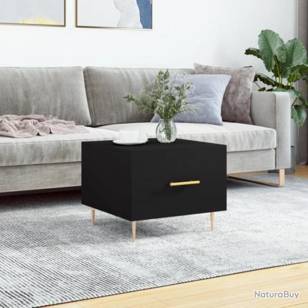 Table basse Noir 50x50x40 cm Bois d'ingnierie