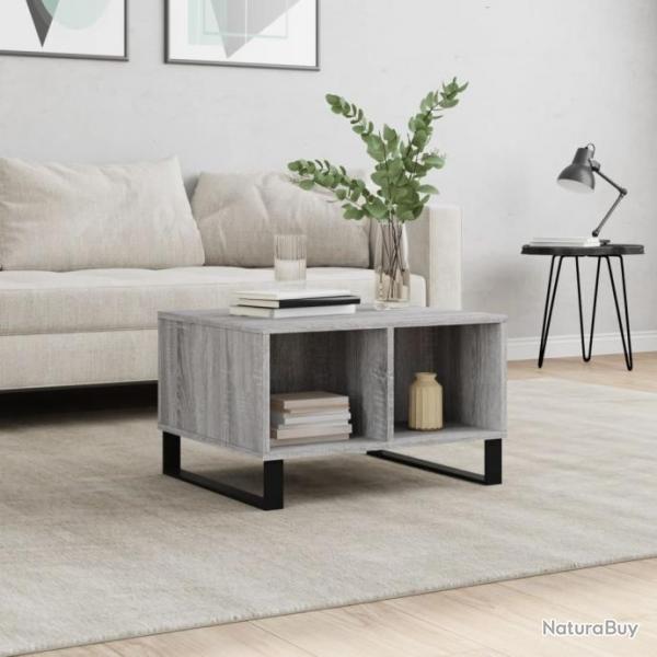 Table basse Sonoma gris 60x50x36,5 cm Bois d'ingnierie