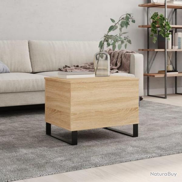 Table basse Chne sonoma 60x44,5x45 cm Bois d'ingnierie