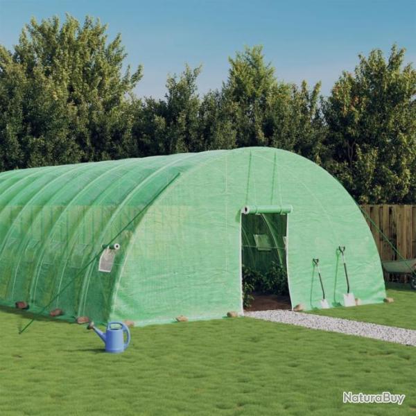 Serre avec cadre en acier vert 48 m 8x6x2,85 m