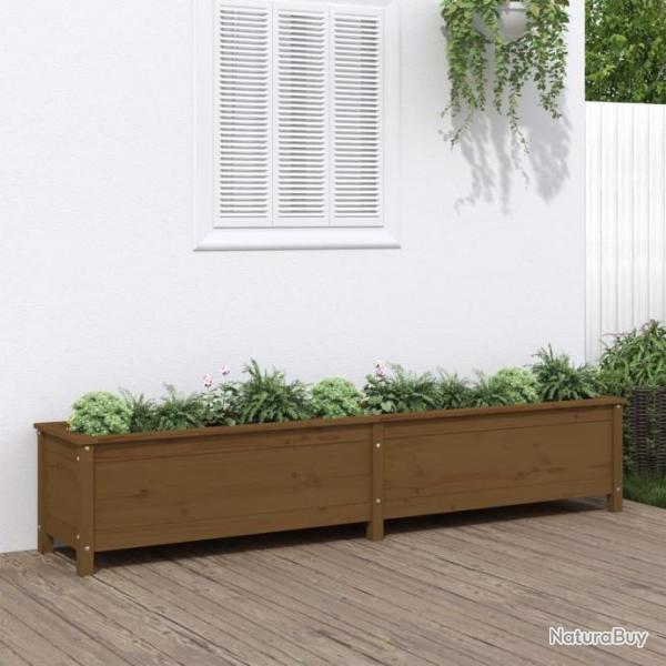 Lit surlev de jardin brun miel 199,5x40x39 cm bois pin massif