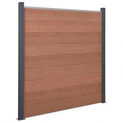 panneaux de clôture marron 180x186 cm WPC