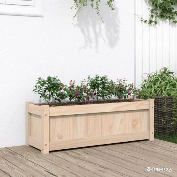 Jardinire d'extrieur 90x31x31 cm bois de pin massif