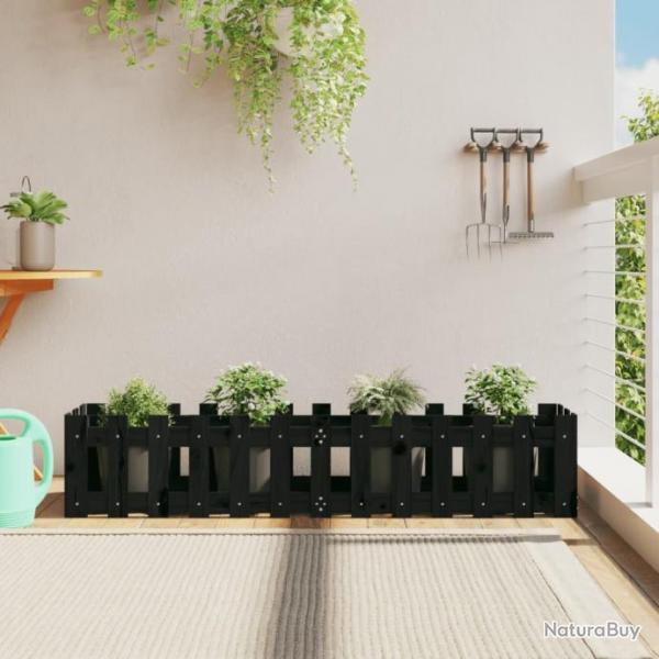 Lit surlev de jardin design de clture 150x30x30cm pin massif