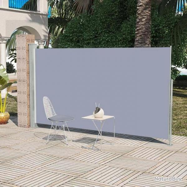 Auvent latral rtractable de patio 160 x 300 cm Gris